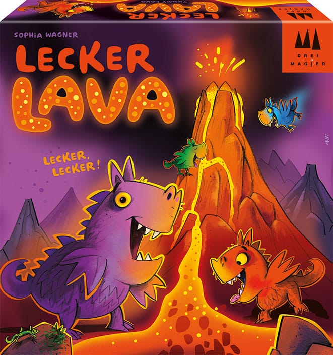 Wer sichert sich den besten Platz am Vulkankrater und kann mit der leckeren Lava im Bauch am weitesten fliegen?